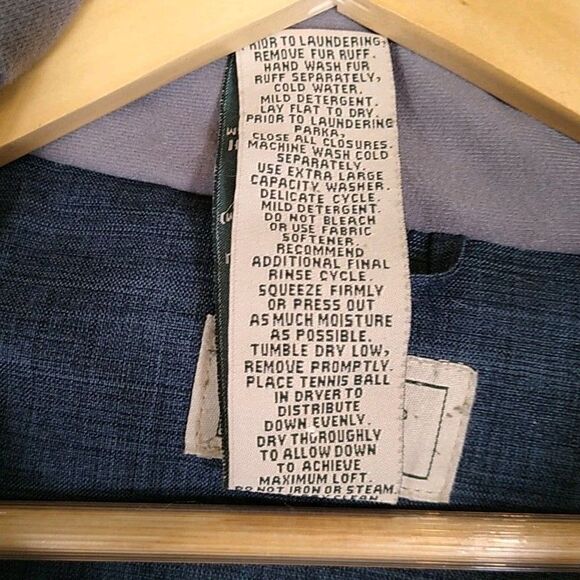 LL BEAN Women's Baxter State Parka Down Coat Blue Sz Large Petite Please Read - Picture 10 of 13